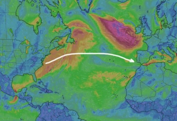 3200NM: Nord-Atlanteren er tøff på denne tiden av året. Det kan bli tøft å rekke klimamøtet i Madrid. 