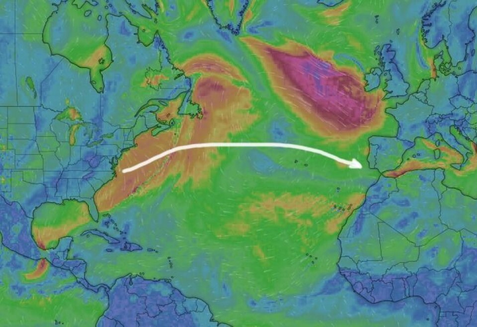 3200NM: Nord-Atlanteren er tøff på denne tiden av året. Det kan bli tøft å rekke klimamøtet i Madrid.