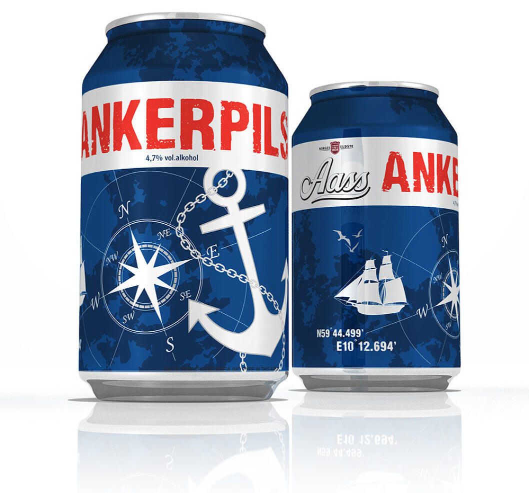 Riktig maritim er ølboksen med den nye ankerpilsen. Til og med bryggeriets GPS-posisjon finner du på boksen! Riktig maritim er ølboksen med den nye ankerpilsen. Til og med bryggeriets GPS-posisjon finner du på boksen!
