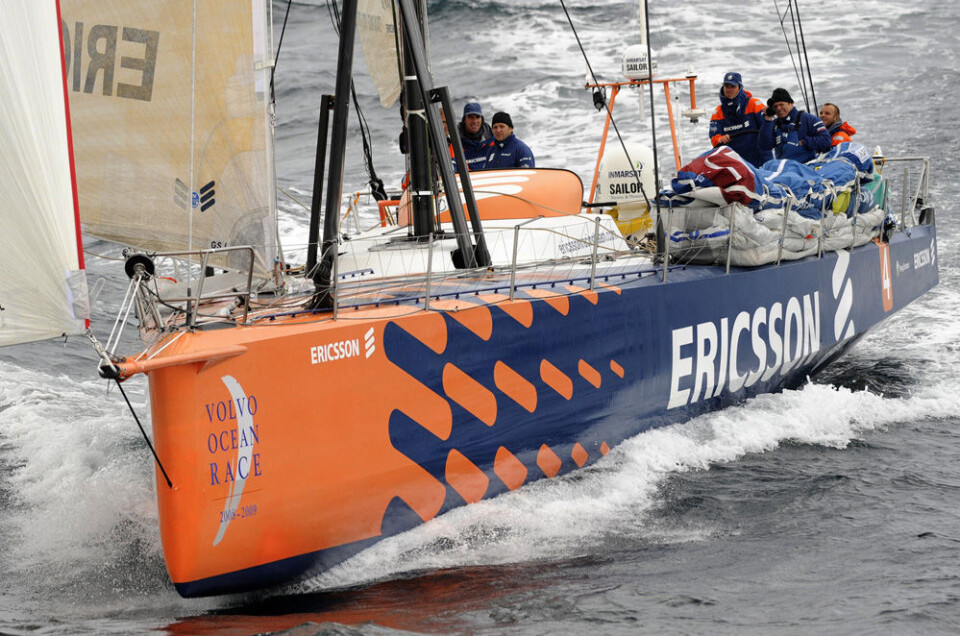For EDITORIAL USE only, please credit: Rick Tomlinson/Volvo Ocean RaceVolvo 70's on leg 8 Galway to Marstrand, off the Isles of Scilly, Lands End and Lizzard Point.The Volvo Ocean Race 2008-09 will be the 10th running of this ocean marathon. ...