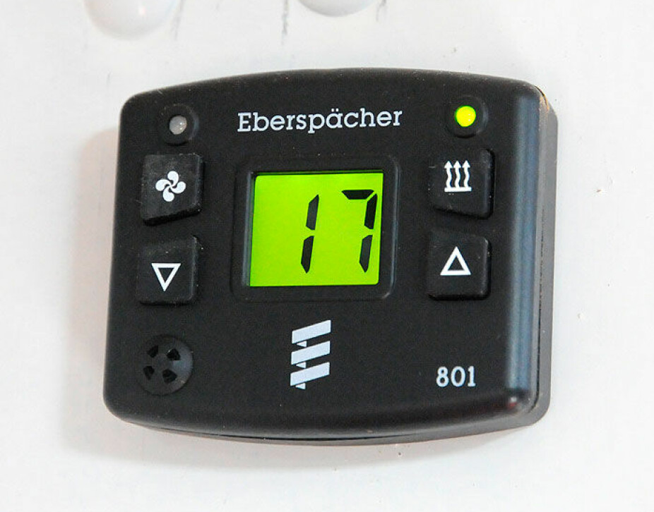 Det nye kontrollpanelet til Eberspächer er meget flott. En bra funksjon er at du nå får en feilmeldingkode på panelet om det skulle være noen feil. Med det nye digitale panelet blir også varmen jevnere.