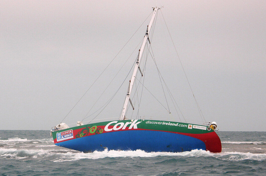 20100114 Copyright Clipper Ventures PLC 2010 ©Free for editorial use image, please credit: Clipper Ventures PLCCork lies abandoned on its side after a catastrophic rock strike in the Java Sea, around 200 nautical miles north east of Jakarta. All 16 ... 20100114 Copyright Clipper Ventures PLC 2010 ©Free for editorial use image, please credit: Clipper Ventures PLCCork lies abandoned on its side after a catastrophic rock strike in the Java Sea, around 200 nautical miles north east of Jakarta. All 16 ...