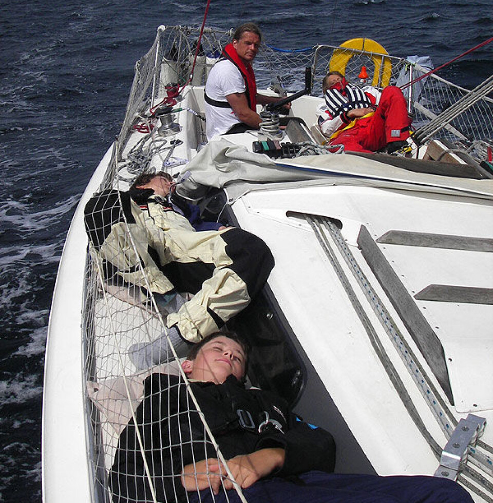 Sliten gjeng på siste strekk fra Anholt mot Hornbæk, en distanse på 50 nm.