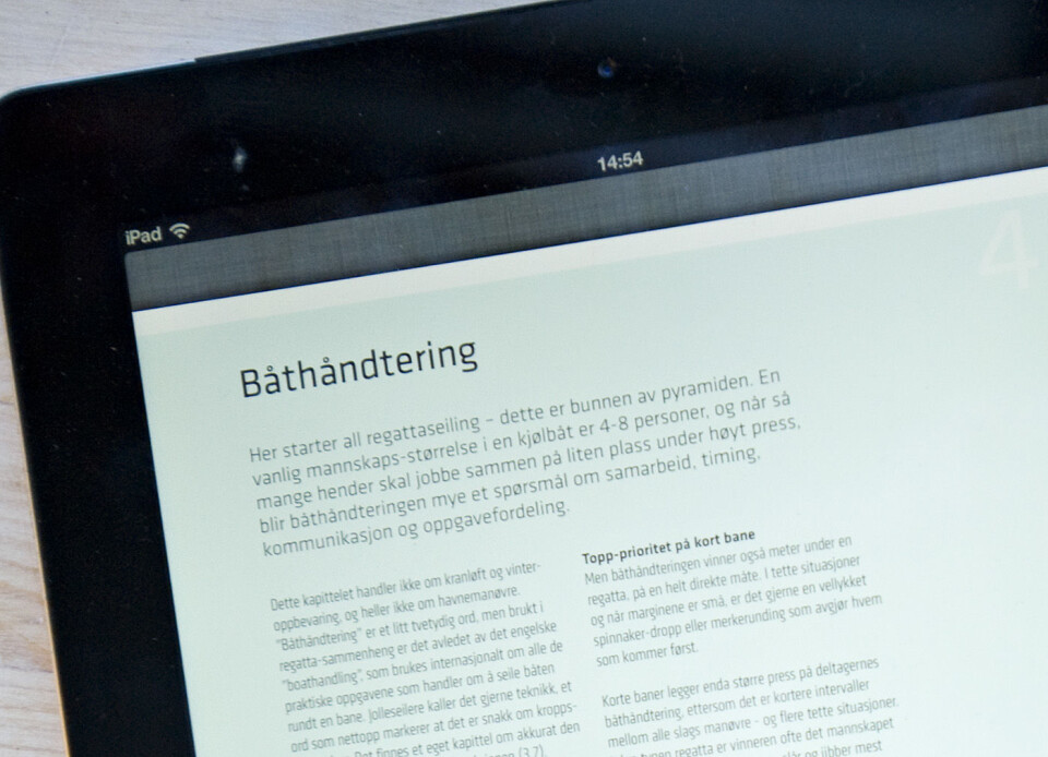 Seilerboka på iPad