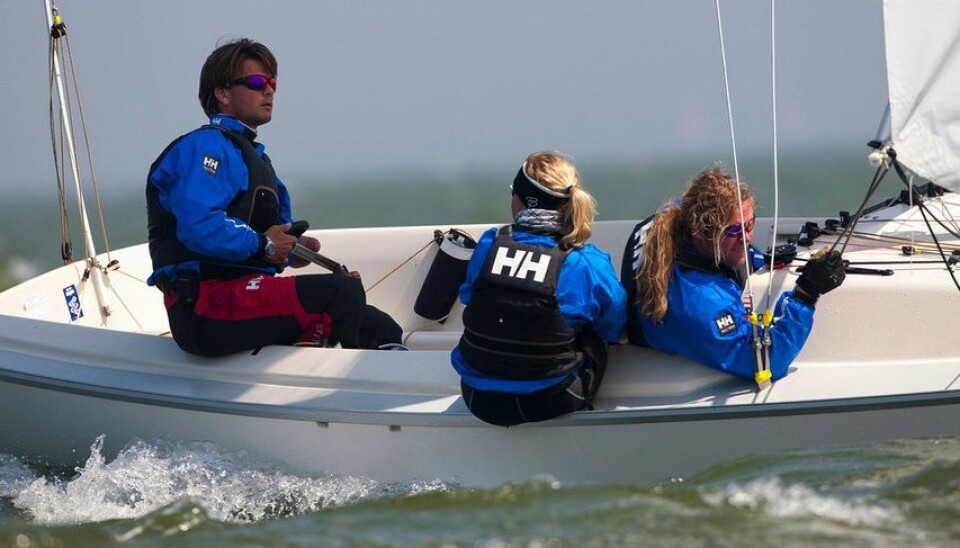 Sonaren med Aleksander Wang-Hansen, Marie Solberg og Per Eugen Kristiansen tok bronsemedalje i Weymouth 2012