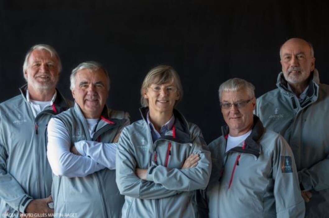AC juryen: fra v. John Doerr, Graham McKenzie, Josje Hofland, David Tillett og Bryan Willis. foto ACEA / Gilles Martin-Raget. AC juryen: fra v. John Doerr, Graham McKenzie, Josje Hofland, David Tillett og Bryan Willis. foto ACEA / Gilles Martin-Raget.