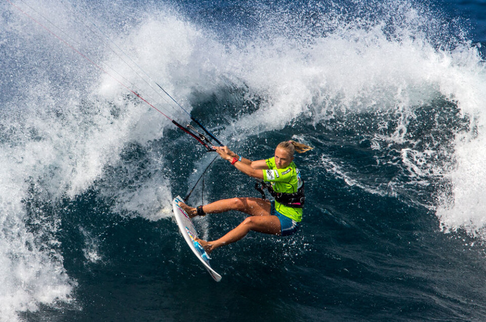 Kari Schibevaag på pallen på Hawaii