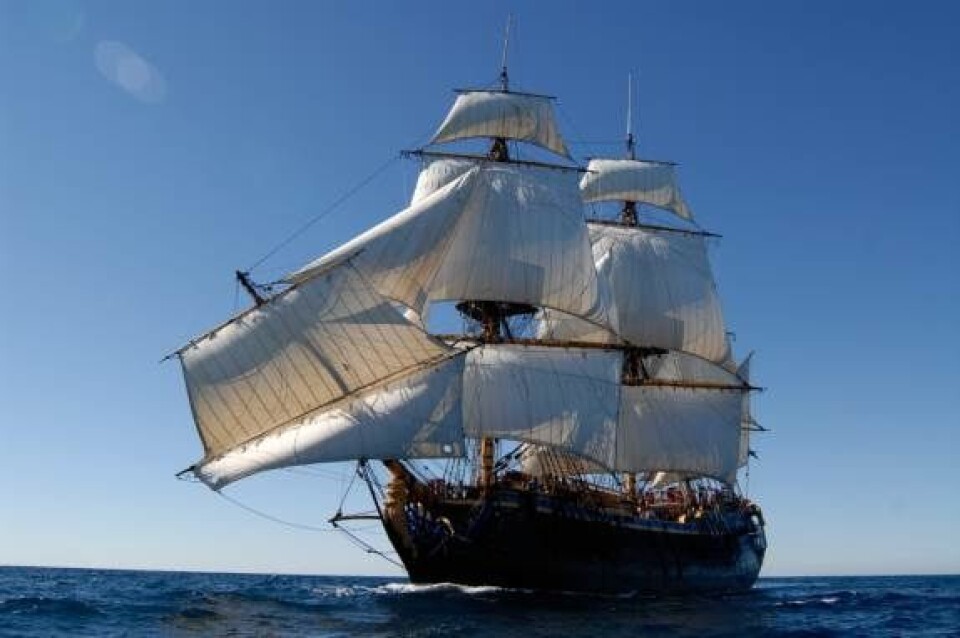 Østindiafareren «Götheborg»,ved Rådhuskaia.