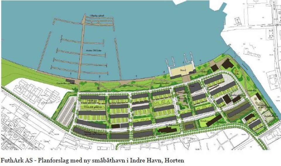 Ny havnefront i Indre Havn, Horten.