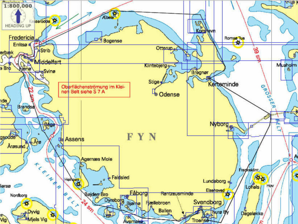 RUTEN: Ruten går rundt den danske øya Fyn.