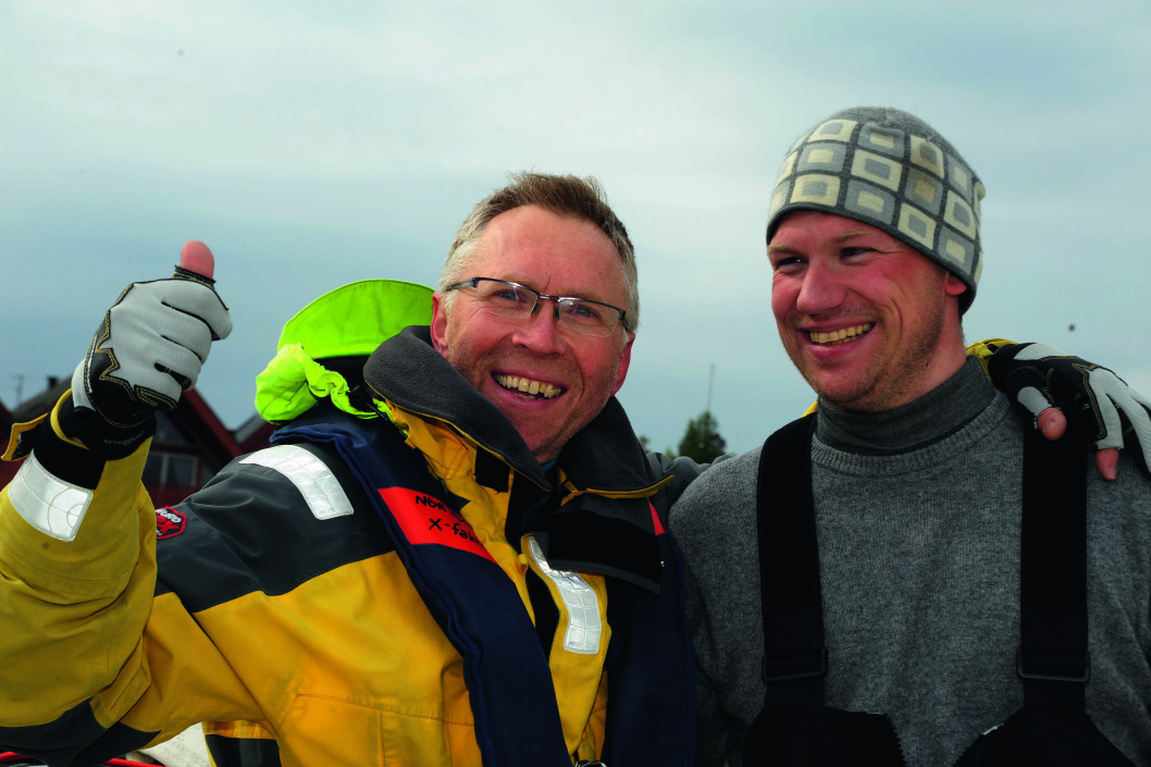 IVRIG: Harald Matland (til venstre) er en av Vestlandets ivrigste seilere og kan i år fullføre sitt 10. Norgeshus Seilmakeren Doublehanded. Her sammen med makkeren Torkjell Tolo.