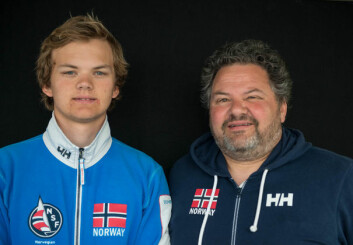 S&Oslash;NN OG FAR: Tobias og Eivind Wiik seilte smart og godt til Haugesund og fikk beste korrigerte tid p&aring; 1. etappe.