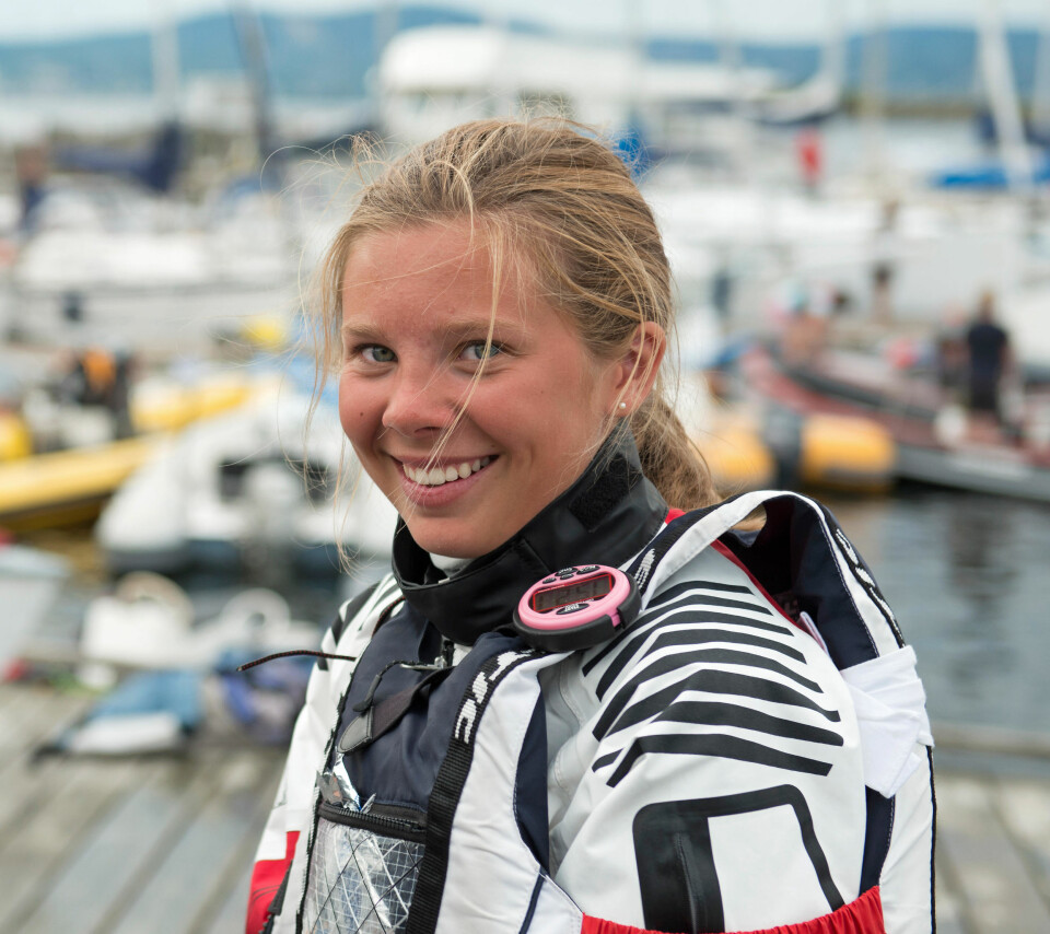 NC-GRUPPE: Sarah Thodesen har med sine to NM-gull vært i føringen i Bundefjorden Seilforenings NC-gruppe.