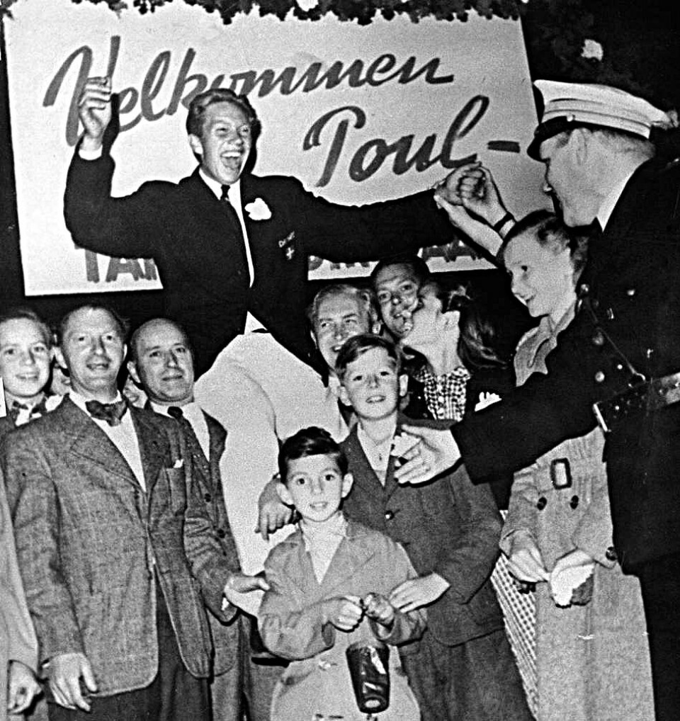 1948: Elvstrøm tok første OL-gull i Torquay som 20-åring.