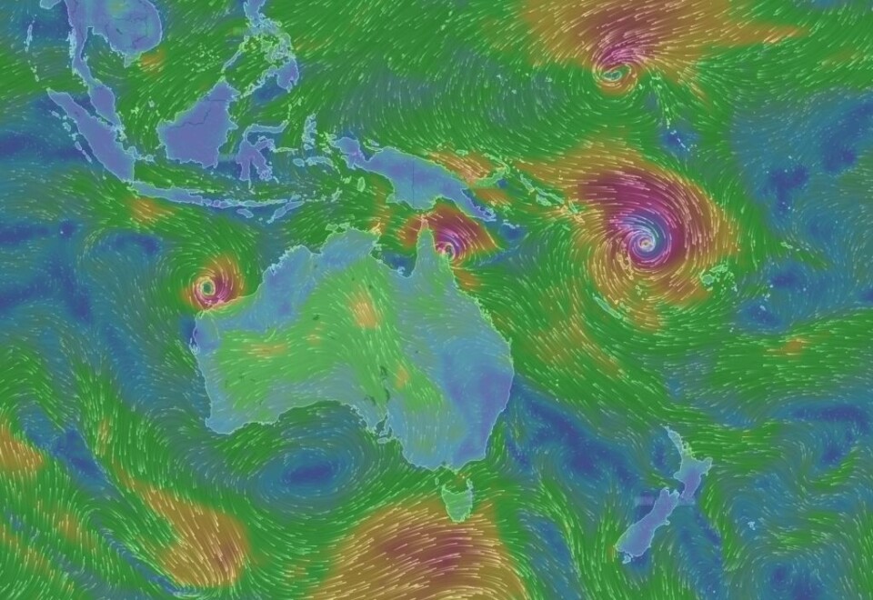 Cyclone close to New Zealand