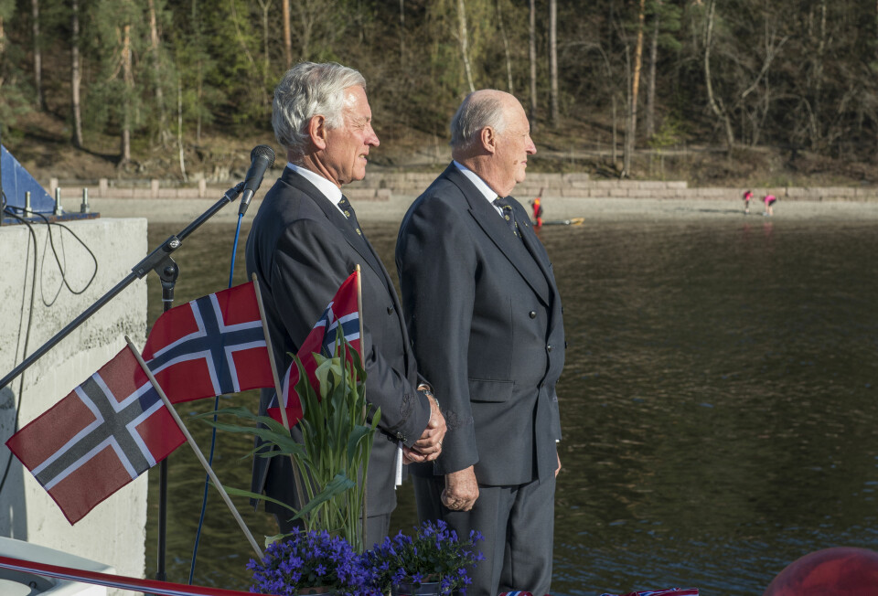 ÅPNING: KNS nye seilsportssenter på Bygdøy ble ferdigstilt under Jørgen Stang Heffermehls regjeringstid i foreningen. Senteret ble høytidelig åpnet av kong Harald.