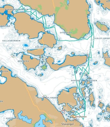 SPOR: Embark tar vare på trackingen. Den viste toppfart på 13,22 knop. SPOR: Embark tar vare på trackingen. Den viste toppfart på 13,22 knop.