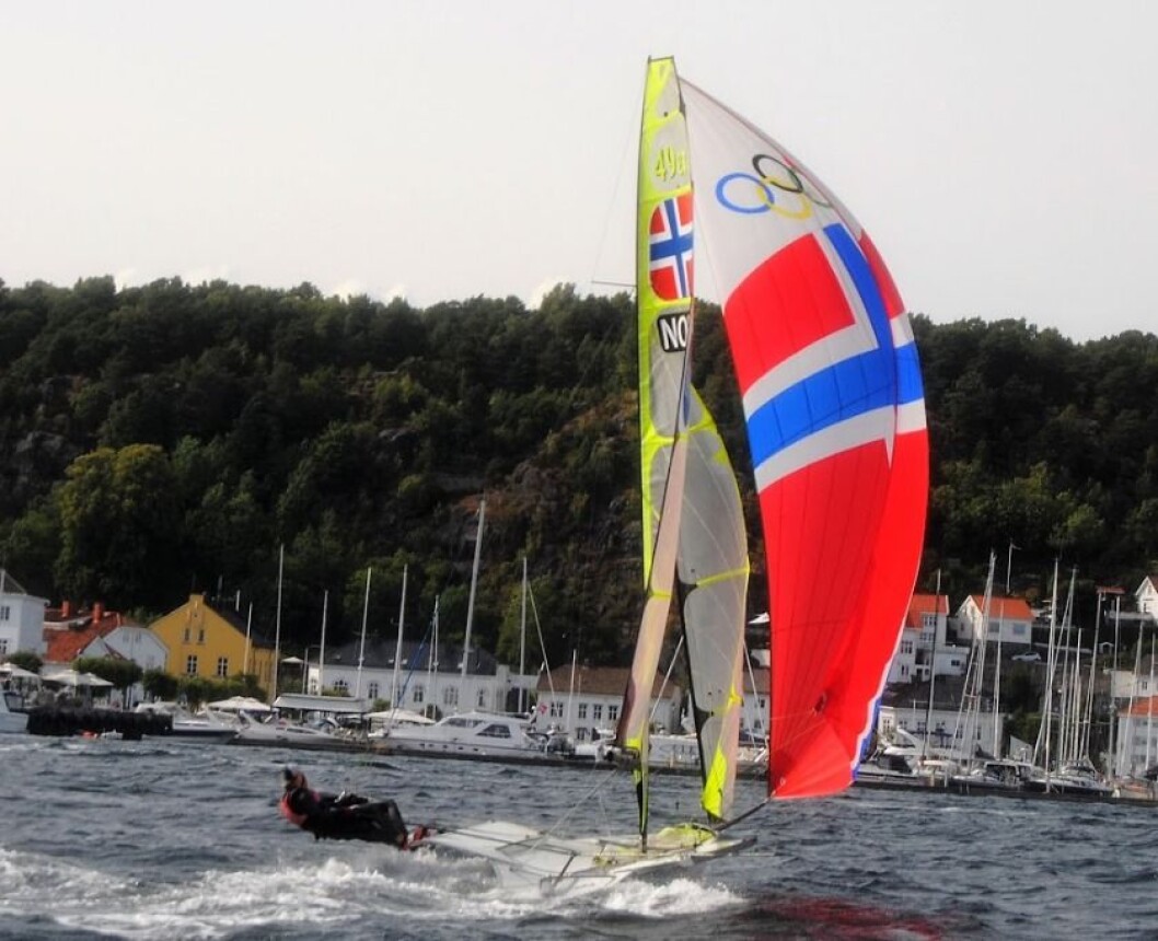Tomas og Mads Mathisen under trening i Risør Tomas og Mads Mathisen under trening i Risør