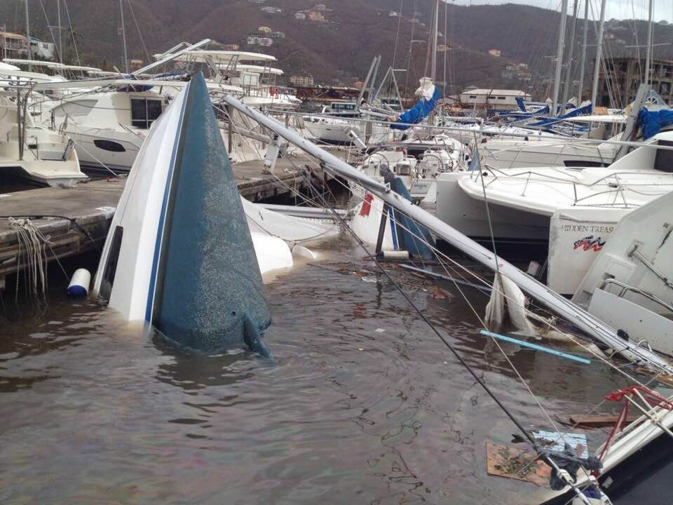 SKADER: Irma har knust 80 prosent av båtene, men bransjen skal opp på beina igjen.