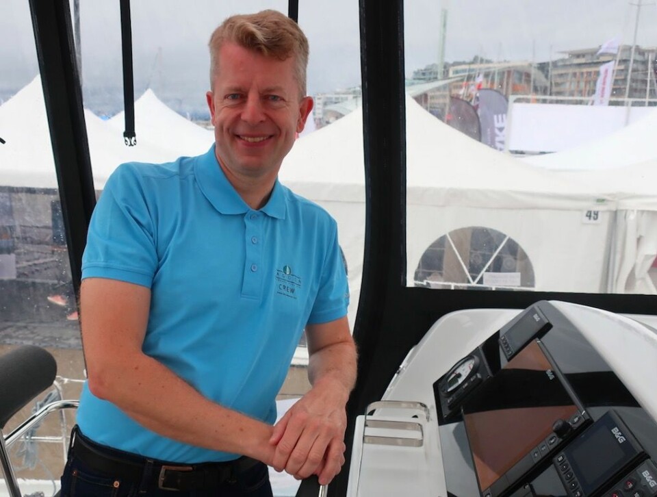 LAGOON: Alf Morten Indbjo selger franske katamaraner, og vil få problemer med å levere båter til kunder i tiden fremover.