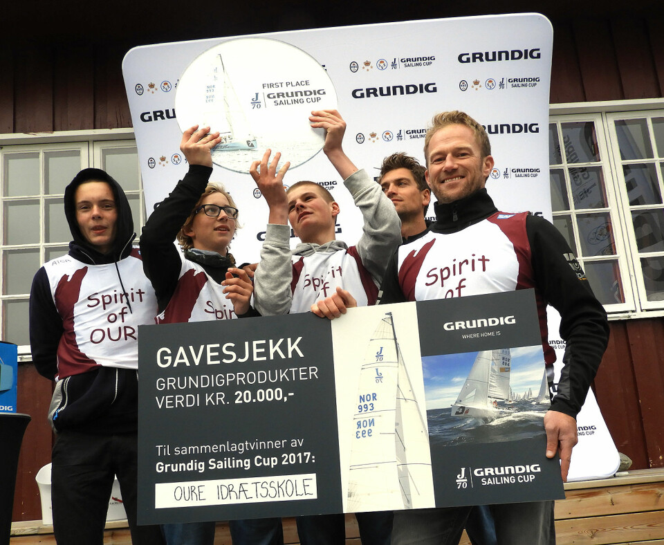 VANT: Jesper Radich fra Danmark vant Sailing Grundig Cup sammen med sine elever fra Oure Idrætsskole.