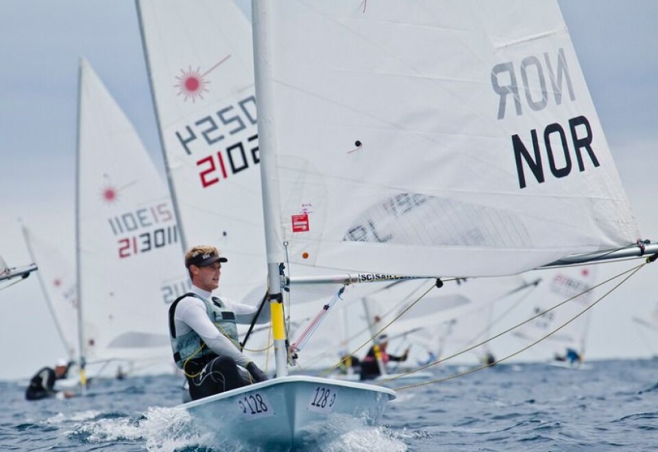 Hermann Tomasgaard vant siste seilas før medaljefinalen Hermann Tomasgaard vant siste seilas før medaljefinalen