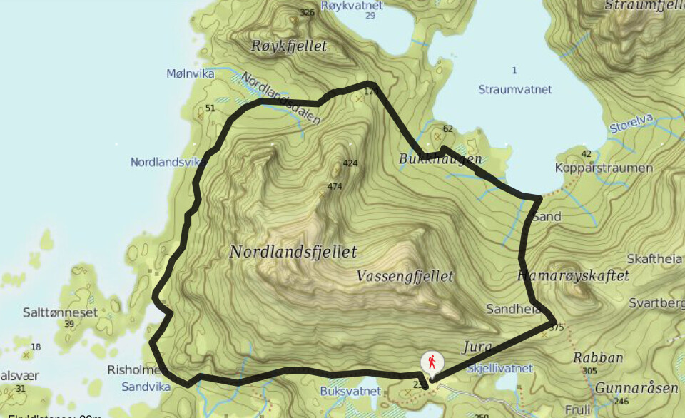 Landstrykerstien: En 10 kilometers rundtur venter deg inne på land - om du vil kan du også bestige Hamarøyskaftet. Landstrykerstien: En 10 kilometers rundtur venter deg inne på land - om du vil kan du også bestige Hamarøyskaftet.