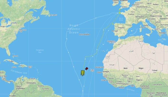 KURS: Gabart måtte jibbe seg vestover etter to døgns seiling. Det kostet ham 150 nm av opparbeidet ledelse. KURS: Gabart måtte jibbe seg vestover etter to døgns seiling. Det kostet ham 150 nm av opparbeidet ledelse.