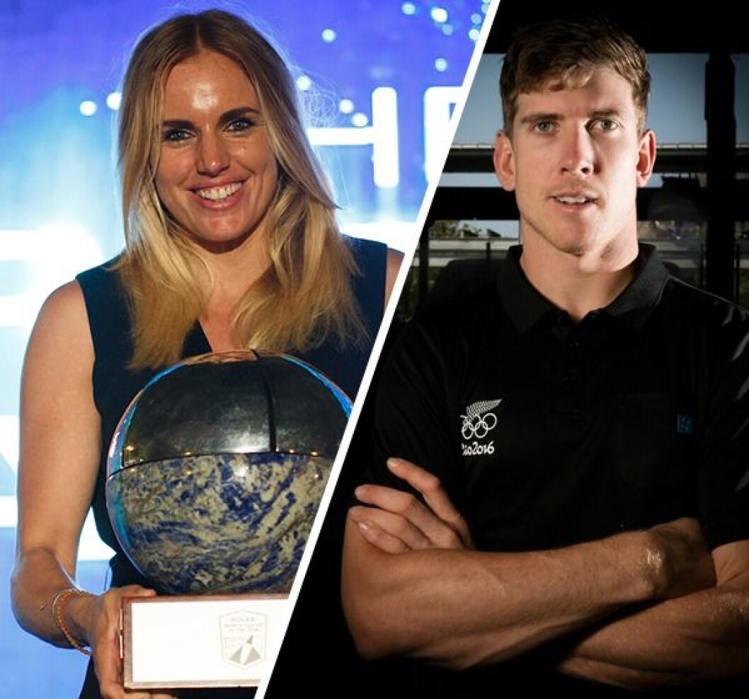 Marit Bouwmeester og Peter Burling, Årets seilere 2017 Marit Bouwmeester og Peter Burling, Årets seilere 2017