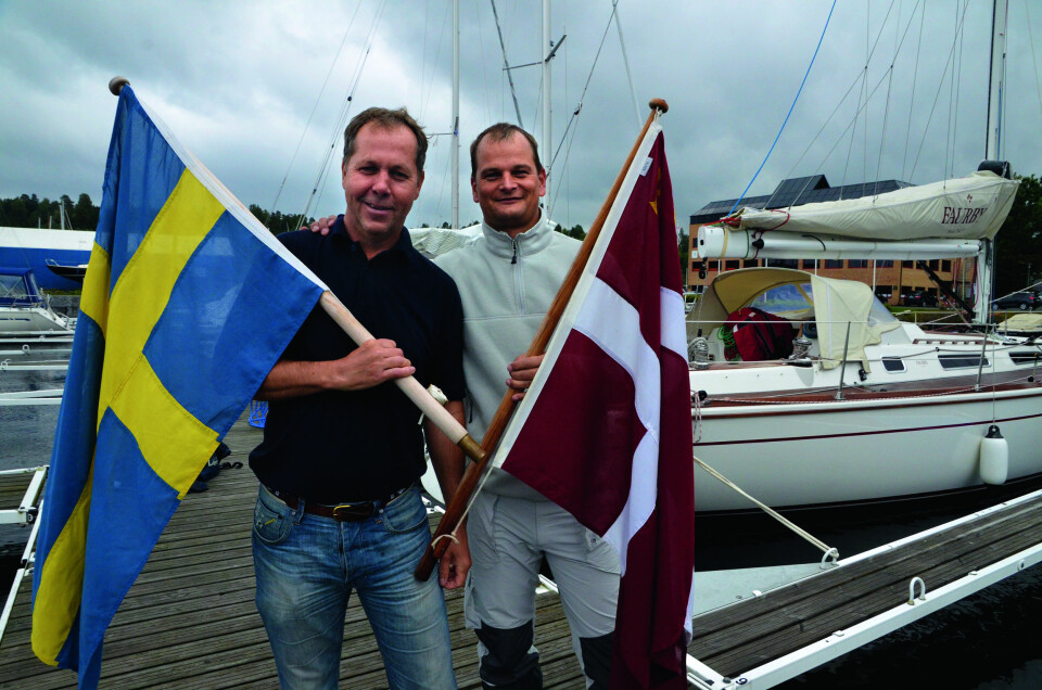 LANDSKAMP: Håkan Bengtsson fra Swedestar og Thomas Hougaard fra Faurby stilte med hver sin båt.