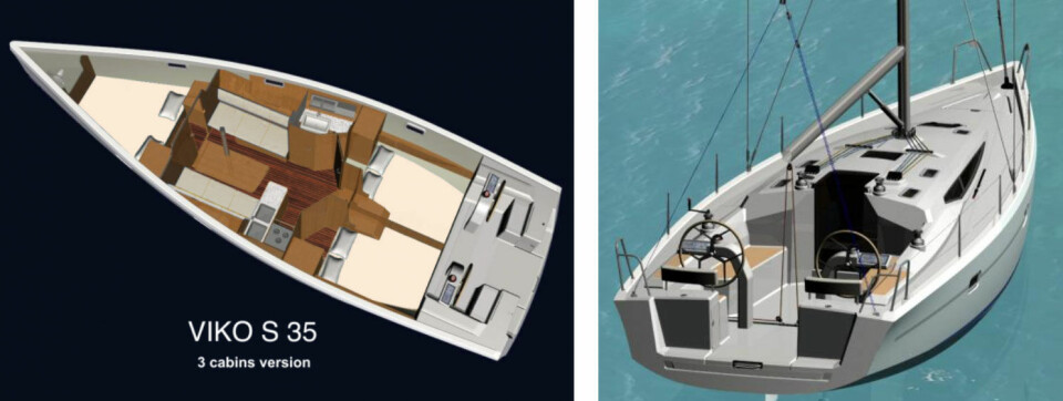 MODERNE: Den polske båten har alle løsninger vi forventer av en moderne turseiler.