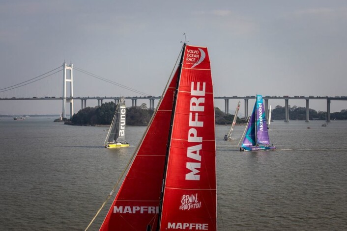 BEST: Den spanske båten Mapfre øker ledelsen etter seieren på femte etappe. BEST: Den spanske båten Mapfre øker ledelsen etter seieren på femte etappe.