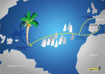ATLANTERHAVET: Transquadra har to startpunkter. Første etappe gikk i sommer. I februar startet andre etappe. ATLANTERHAVET: Transquadra har to startpunkter. Første etappe gikk i sommer. I februar startet andre etappe.