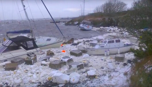 Ekstremvær i Irskesjøen, 80 båter knust