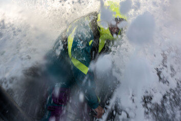 Leg 7 from Auckland to Itajai, day 3 on board AkzoNobel. 19 March, 2018. Simeon Tienpoint right in the thick of it. Leg 7 from Auckland to Itajai, day 3 on board AkzoNobel. 19 March, 2018. Simeon Tienpoint right in the thick of it.