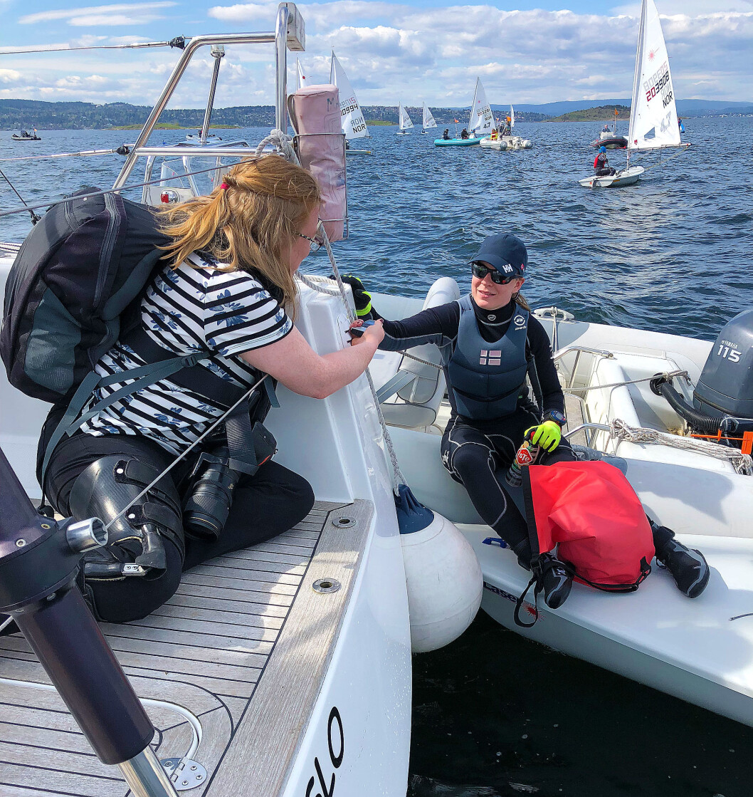 PRESSE: Nordstrand Blad i samtale med Caroline Rosmo på banen. PRESSE: Nordstrand Blad i samtale med Caroline Rosmo på banen.