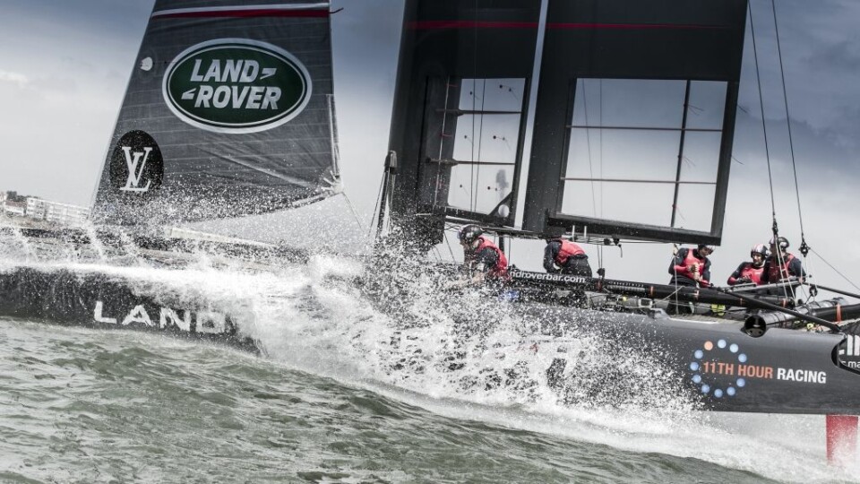 16th July 2015. Solent, UK. America's Cup World Series Portsmouth. Pre event training day.