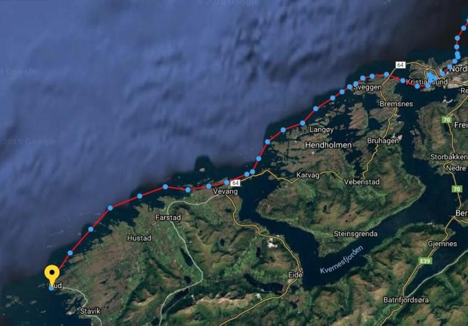 PROGRESJON: Magne Klann seilte fra Kristiansand til Bud 29. mai, ett tøff strekke i liten jolle.