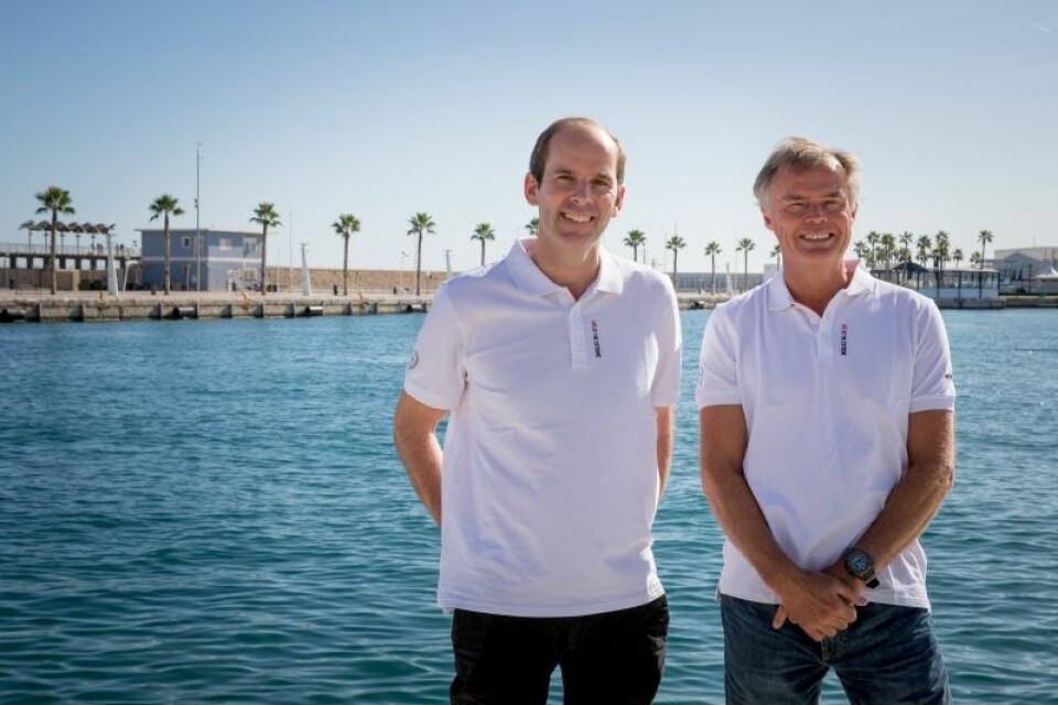 Richard Brisius og Johan Salén, President og co-President I Volvo Ocean Race tar over regattaen.