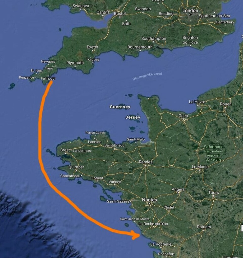 VENNSKAPSSEILAS: Regattaen fra Pendennis Point i England til Les Sables d?Olonne i Frankrike er på 300 nm.