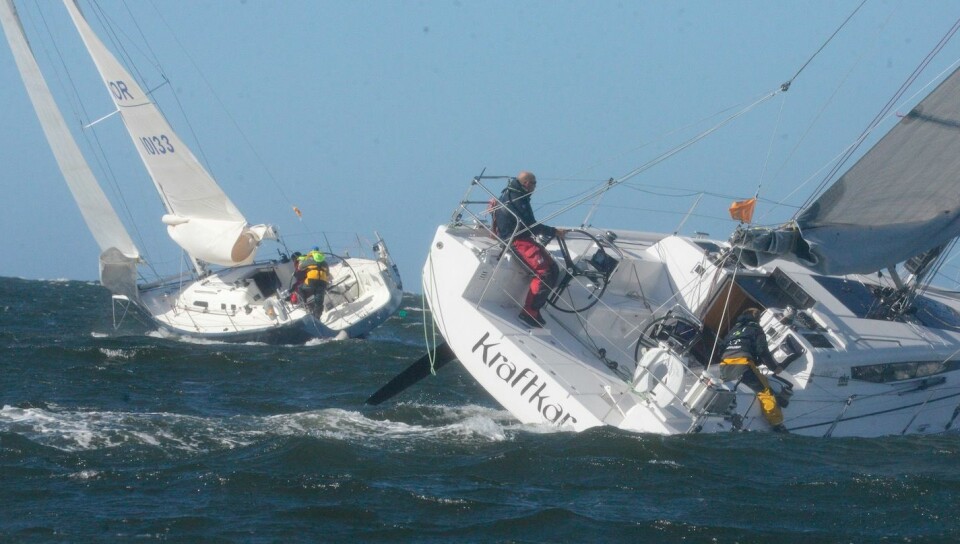 Sigmund Hertzbergs «Kraftkar» gikk på land etter at skipperen falt overbord