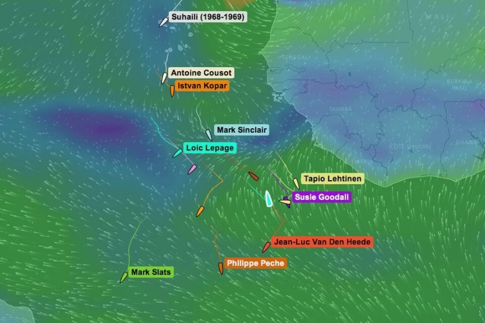 VIND: Are Wiig vil få igjen vinden i morgen, men den vil være fra syd, som igjen gir kryss. Båtene lengre syd har en mer østlig retning som gir rommere vinkel.