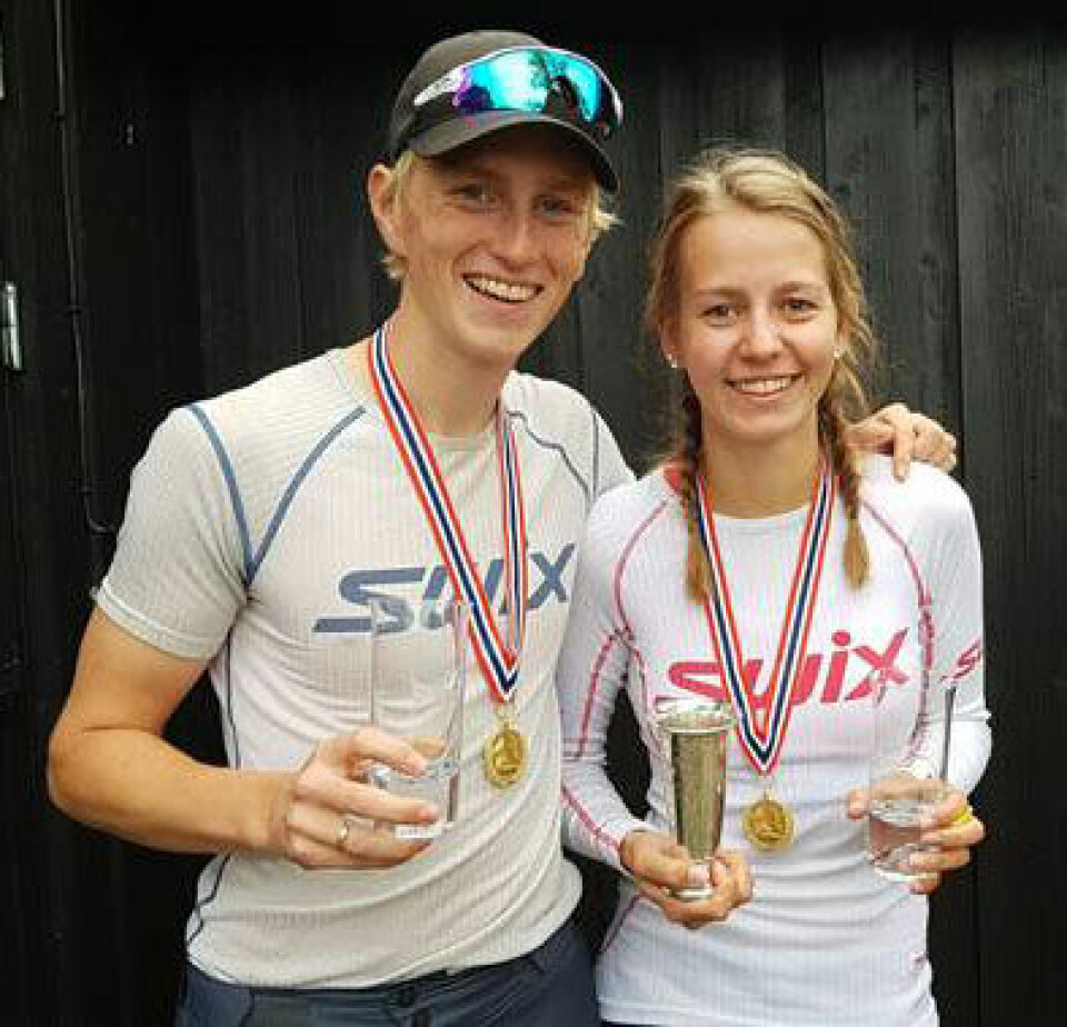 GULL: Seilerparet August og Kamilla Austefjord vant NM i år, som i fjor.
