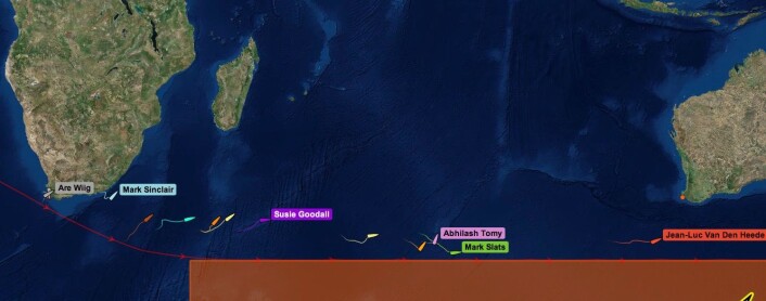 INDISKE HAV: Båten befinner seg 1900 nm fra Australia og er over halvveis av det Indiske Hav. INDISKE HAV: Båten befinner seg 1900 nm fra Australia og er over halvveis av det Indiske Hav.