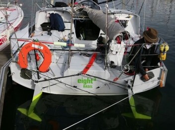 FOILER: «Eight3» har også foiler på rorene, noe IMOCA 60 båtene ikke har. FOILER: «Eight3» har også foiler på rorene, noe IMOCA 60 båtene ikke har.