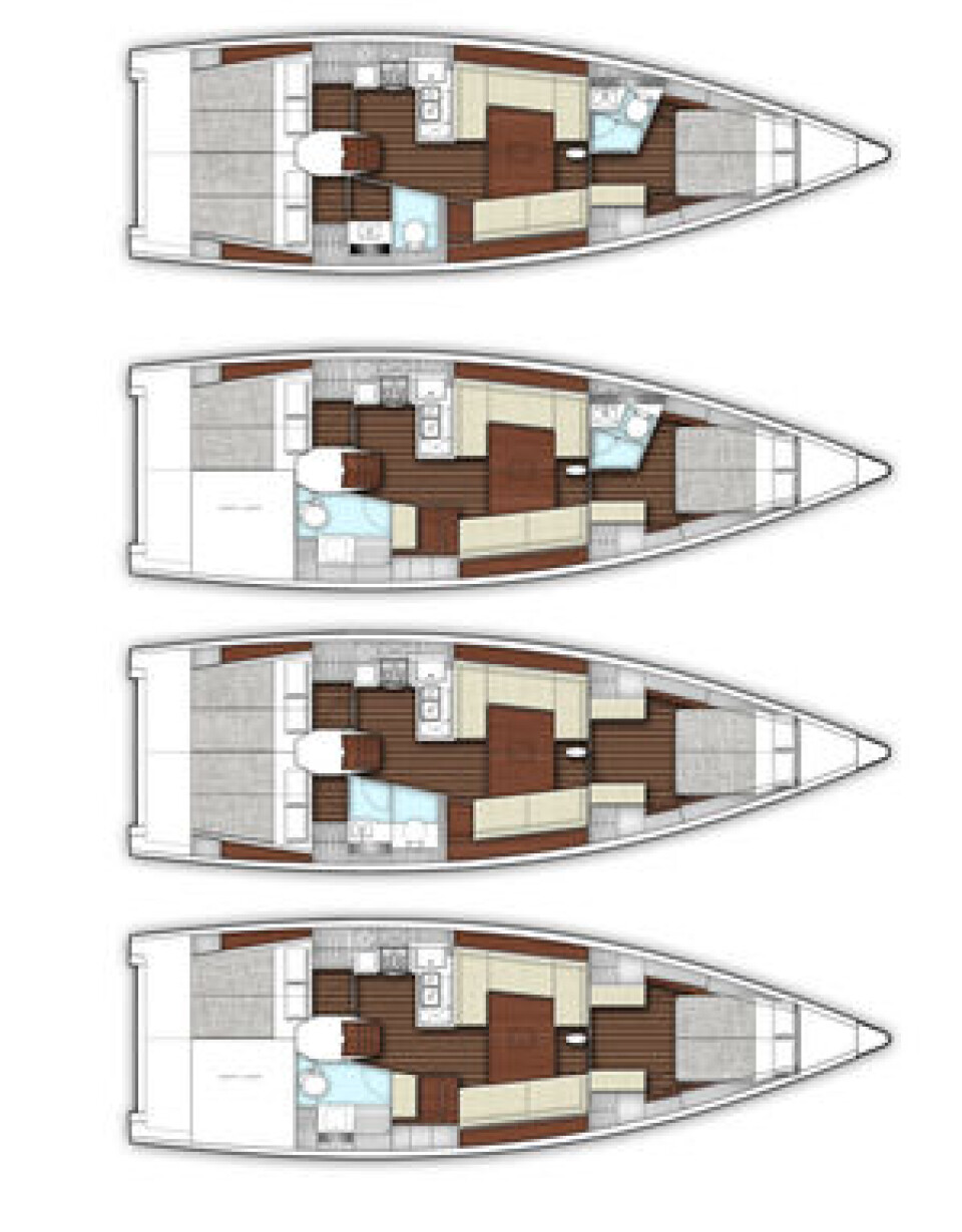 LAYOUT: X4 kan leveres med ulike innredningsalternativ. LAYOUT: X4 kan leveres med ulike innredningsalternativ.