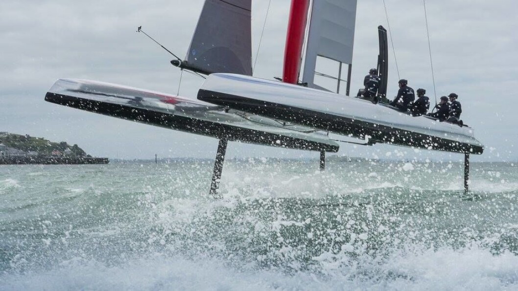 AC45TURBO: Team New Zealand har lånt utviklingsbåten til det italienske laget som har hevet inn kortene. AC45TURBO: Team New Zealand har lånt utviklingsbåten til det italienske laget som har hevet inn kortene.
