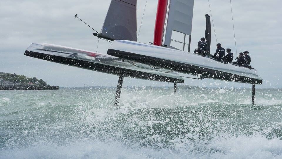 AC45TURBO: Team New Zealand har lånt utviklingsbåten til det italienske laget som har hevet inn kortene. AC45TURBO: Team New Zealand har lånt utviklingsbåten til det italienske laget som har hevet inn kortene.