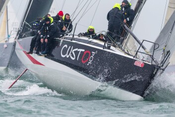 RASK: JPK 11.80 vant Rolex Middel Sea Race under IRC. Båten er typisk for målereglen med baugspryd for assymetriske seil, og rett kjøl uten bulb. RASK: JPK 11.80 vant Rolex Middel Sea Race under IRC. Båten er typisk for målereglen med baugspryd for assymetriske seil, og rett kjøl uten bulb.