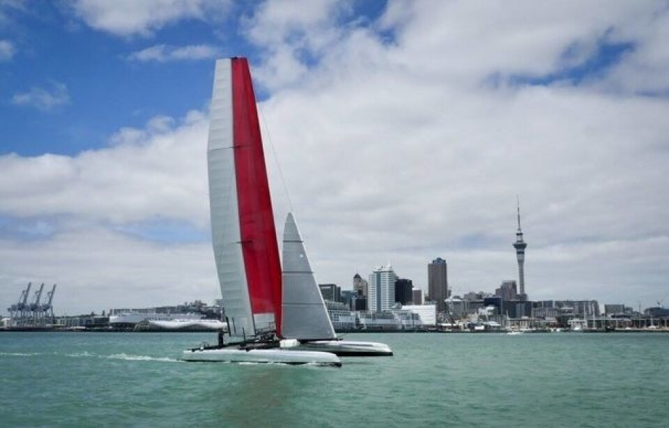 HJEMME: Team New Zealand trener hjemme i Auckland. HJEMME: Team New Zealand trener hjemme i Auckland.